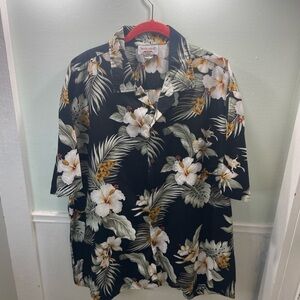 Tommy Bahama Black Floral Men's Casual Button Down Shirt